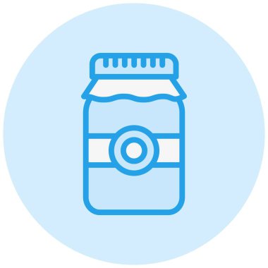 Plastik kavanoz Vektör Simgesi Tasarım İllüstrasyonu