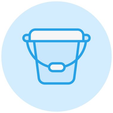 Bucket Vektör Simgesi Tasarım Çizimi