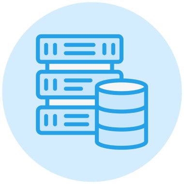 Veritabanı Vektör Simgesi Tasarım İllüstrasyonu