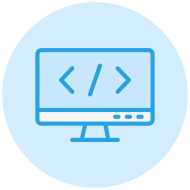 Kodlama Vektörü Simgesi Tasarım İllüstrasyonu