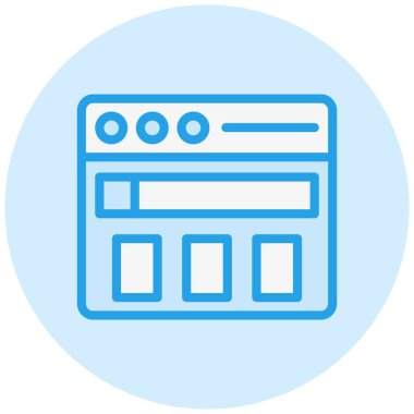 Web Sitesi Vektör Simgesi Tasarım İllüstrasyonu