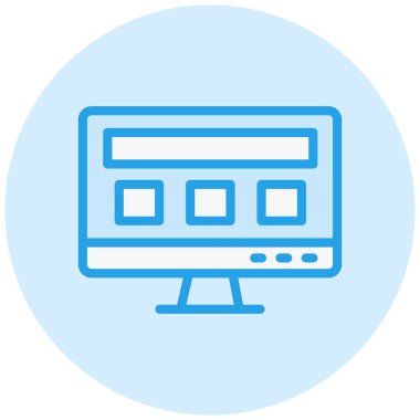 Ui tasarım Vektör Simgesi Tasarım İllüstrasyonu