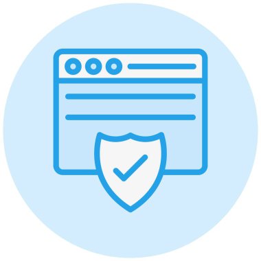 Güvenlik Vektörü Simgesi Tasarım İllüstrasyonu