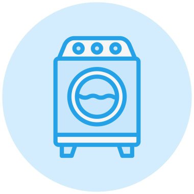 çamaşır makinesi vektör tasarım illüstrasyonu