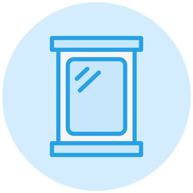 Ayna Vektörü Simgesi Tasarım İllüstrasyonu