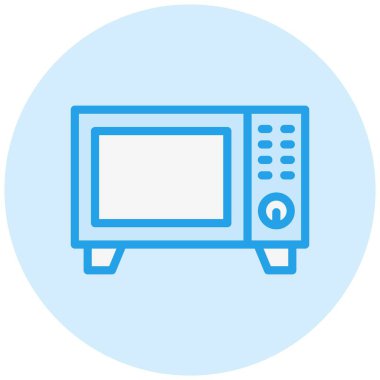 Mikrodalga Vektör Simgesi Tasarım İllüstrasyonu