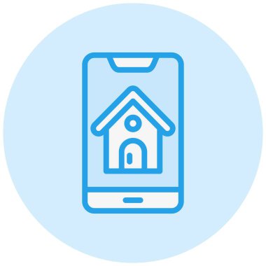 Mobil Vektör Simgesi Tasarım İllüstrasyonu