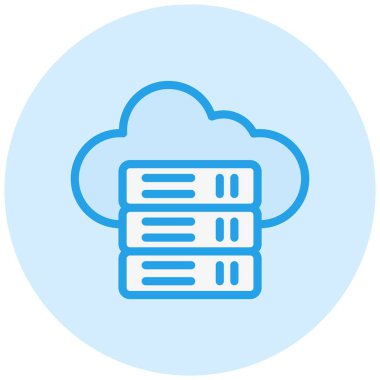 Veritabanı Vektör Simgesi Tasarım İllüstrasyonu