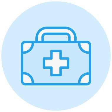 İlk Yardım Kiti Vektör Simgesi Tasarım İllüstrasyonu
