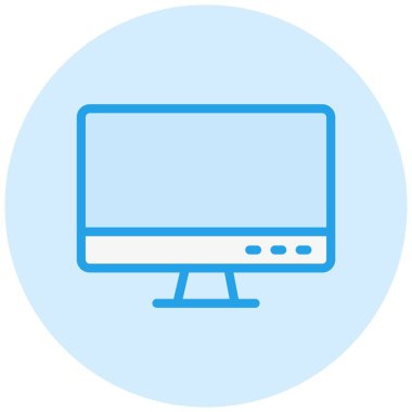 LCD Vektör Simgesi Tasarım İllüstrasyonu