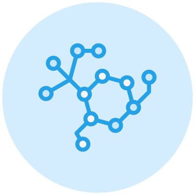 Molekül Vektör Simgesi Tasarım İllüstrasyonu