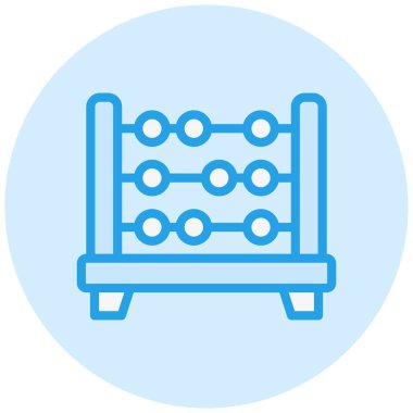 Abaküs Vektör Simgesi Tasarım Çizimi