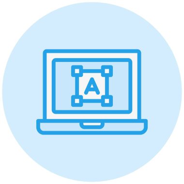 Yazı tipi boyutu Vektör Simgesi Tasarım İllüstrasyonu