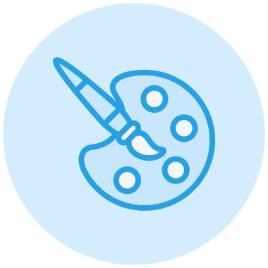 Renk paleti Vektör Simgesi Tasarım İllüstrasyonu