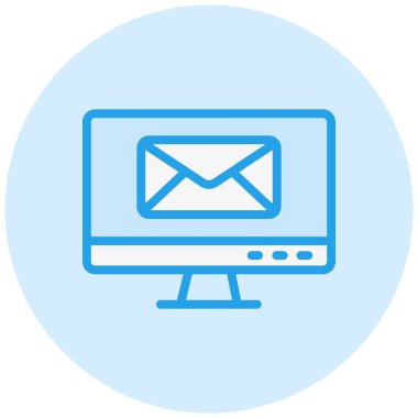 E- posta Vektörü Simgesi Tasarım İllüstrasyonu