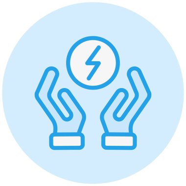 Enerji Vektörü Simgesi Tasarım İllüstrasyonu