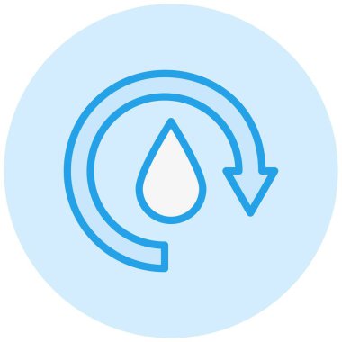 Su döngüsü Vektör Simgesi Tasarım Çizimi
