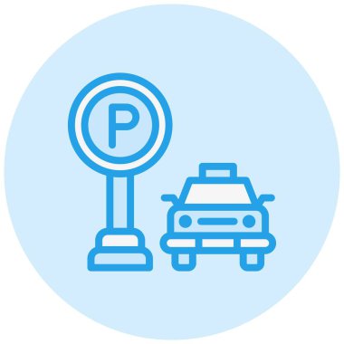 Park Vektörü Simgesi Tasarım İllüstrasyonu