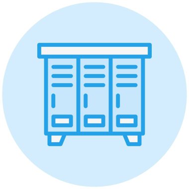 Dolap Vektörü Simgesi Tasarım İllüstrasyonu