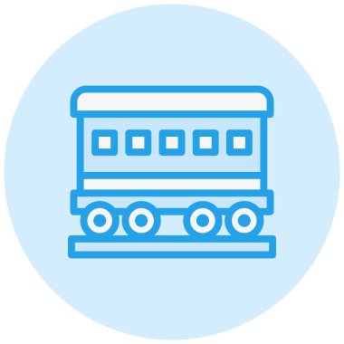 Vagon Vektörü Simgesi Tasarım İllüstrasyonu