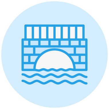 Köprü Vektörü Simgesi Tasarım İllüstrasyonu