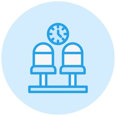 Bekleme Odası Vektör Simgesi Tasarım Çizimi