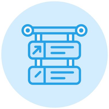 Yön İşareti Vektör Simgesi Tasarım İllüstrasyonu