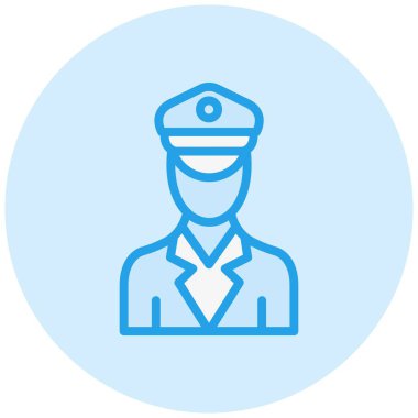 Subay Vektör Simgesi Tasarım Çizimi