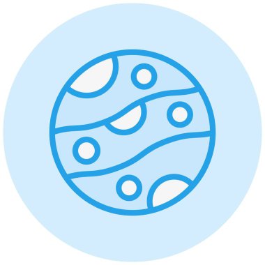 Gezegen Vektörü Simgesi Tasarım Çizimi