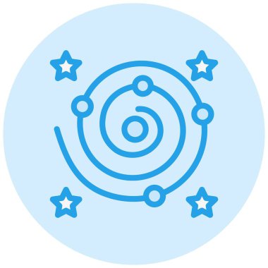 Galaxy Vektör Simgesi Tasarım İllüstrasyonu