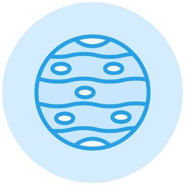 Jüpiter Vektör Simgesi Tasarım İllüstrasyonu