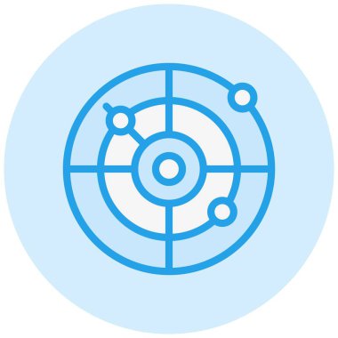 Radar Vektör Simgesi Tasarım Çizimi