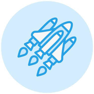 Uzay mekiği Vektör Simgesi Tasarım İllüstrasyonu