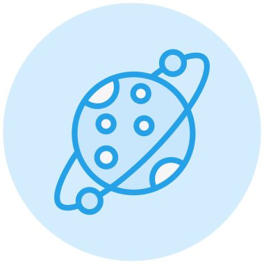 Yörünge Vektörü Simgesi Tasarım İllüstrasyonu