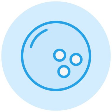 Bowling topu Vektör Simgesi Tasarım İllüstrasyonu