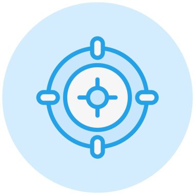 Hedef Vektör Simgesi Tasarım İllüstrasyonu