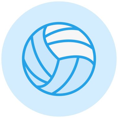 Voleybol Vektör Simgesi Tasarım Çizimi