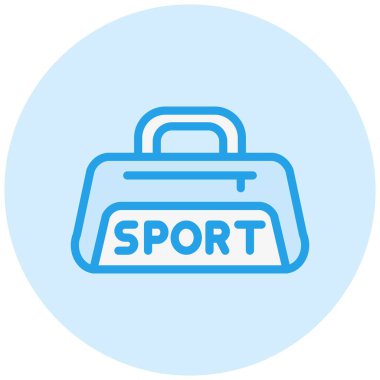 Spor çantası Vektör Simgesi Tasarım İllüstrasyonu