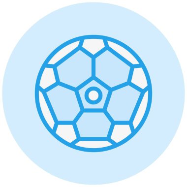 Futbol Vektörü Simgesi Tasarım İllüstrasyonu