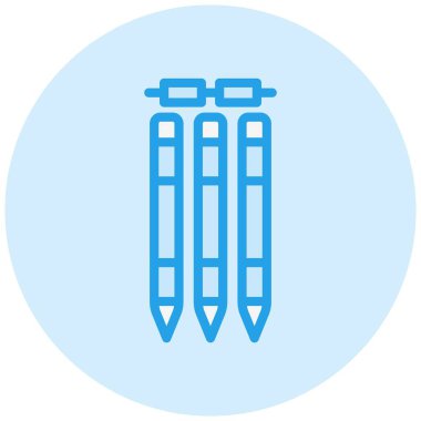 Wickets Vektör Simgesi Tasarım Çizimi