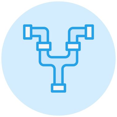 Boru Vektörü Simgesi Tasarım İllüstrasyonu