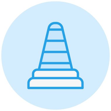 Trafik Konisi Vektör Simgesi Tasarım İllüstrasyonu