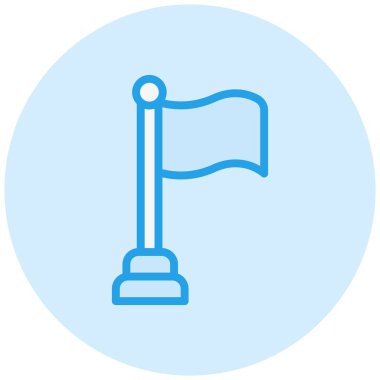 Bayrak Vektörü Simgesi Tasarım İllüstrasyonu