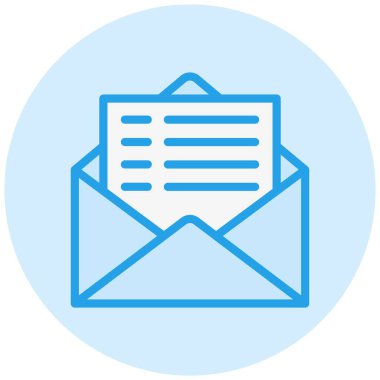 E- posta Vektörü Simgesi Tasarım İllüstrasyonu