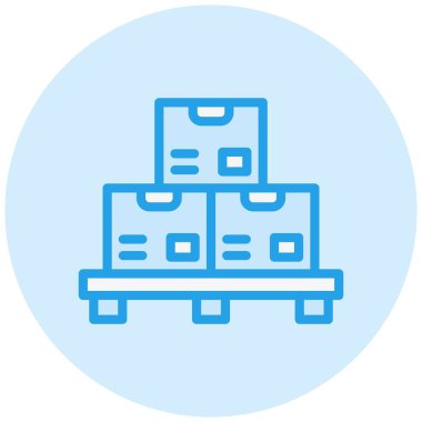 Pallet Vektör Simgesi Tasarım İllüstrasyonu