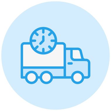 Hızlı teslimat Vektör Simgesi Tasarım İllüstrasyonu