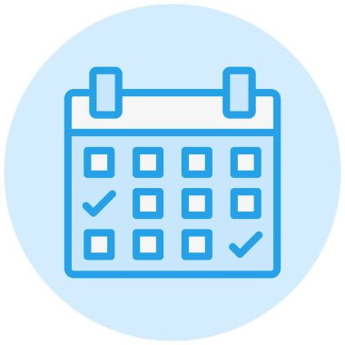 Takvim Vektörü Simgesi Tasarım İllüstrasyonu