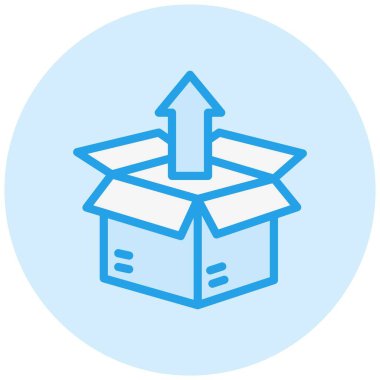 Kutu Vektörü Simgesi Tasarım Çizimi Açılıyor