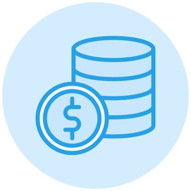 Dolar Vektörü Simgesi Tasarım İllüstrasyonu