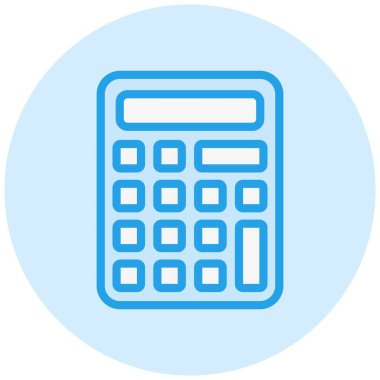 Hesap Makinesi Vektör Simgesi Tasarım İllüstrasyonu